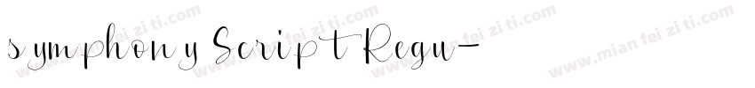 symphony Script Regu字体转换